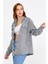 Kadın Fıstık Yeşili Oversize Uzun Kollu Tek Cepli Ekoseli Oduncu GÖMLEK-KKKODG001R500S 1