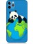 Apple iPhone 11 Pro Uyumlu Yorgun Panda ve Dünya Desenli Silikon Kılıf 1