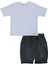 Erkek Çocuk T-Shirt Kısa Kol Kot Şortlu Cepli 2'li Alt Üst Takım 1