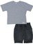 Erkek Çocuk T-Shirt Kısa Kol Kot Şortlu Cepli 2'li Alt Üst Takım 1