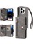 El Kayışı Fermuar ile iphone 14 Pro Kart Tutucu Manyetik Deri Kılıf (Yurt Dışından) 1
