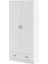 Aysu Giyinme Dolabı - Çok Amaçlı Dolap - Gardırop 80 Cm-2 Kapaklı-1 Çekmeceli 5