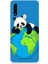 Oppo A31 Uyumlu Yorgun Panda ve Dünya Desenli Silikon Kılıf 1