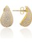 Damla Kesim Zirkon Taşlı Gold Kaplama 925 Ayar Gümüş Kadın Küpe 201022861 1