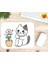 Kedi Baskılı Özel Tasarım Dikdörtgen Kaydırmaz Mousepad 1