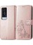Vivo X60 Pro Dört Yapraklı Yonca Kısa Kayış Flip Için Zarif Telefon Kılıfı (Yurt Dışından) 1