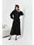 Kadın Büzgülü Ceketli Etekli Takım Siyah 30725 6
