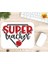 Super Teacher Baskılı Özel Tasarım Dikdörtgen Kaydırmaz Mousepad 1