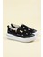 Renk Detaylı Kot Sneakers Siyah 2