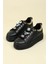 Taşlı Sneakers Siyah 2