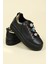Taşlı Sneakers Siyah 3
