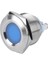 22MM 12V Su Geçirmez LED Metal Göstergesi Mavi Işık Sinyal Lambası Içbükey Başlık (Yurt Dışından) 2