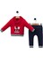 235057 Erkek Bebek Yakalı London Üç Ip Özgün Kırmızı Eşofman Takım 1