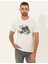 Erkek Ecru Slim Fit Bisiklet Yaka Tişört 50249353-VR019 1
