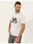 Erkek Ecru Slim Fit Bisiklet Yaka Tişört 50249353-VR019 3