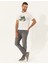Erkek Ecru Slim Fit Bisiklet Yaka Tişört 50249353-VR019 4