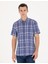 Erkek Lacivert Regular Fit Kısa Kollu Gömlek 50265125-VR033 1