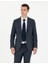 Erkek Lacivert Ekstra Slim Fit Çizgili Takım Elbise 50276879-VR033 4