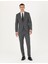Erkek Füme Ekose Ekstra Slim Fit Yün Karışımlı Takım Elbise 50272766-VR058 1