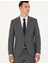 Erkek Füme Ekose Ekstra Slim Fit Yün Karışımlı Takım Elbise 50272766-VR058 4