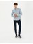 Erkek Açık Lacivert Slim Fit Uzun Kollu Gömlek 50276025-VR059 4