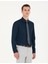 Erkek Lacivert Slim Fit Uzun Kollu Basic Gömlek 50277147-VR033 1