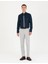 Erkek Lacivert Slim Fit Uzun Kollu Basic Gömlek 50277147-VR033 4