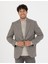 Erkek Kahverengi Slim Fit Yün Karışımlı Ceket 50273155-VR029 1