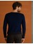 Erkek Lacivert Slim Fit Triko Kazak 50194126-VR033 4
