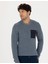 Erkek Lacivert Slim Fit Bisiklet Yaka Triko Kazak 50260316-VR033 3