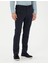 Erkek Lacivert Slim Fit Çizgili Kanvas Pantolon 50278468-VR033 2