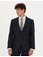 Erkek %100 Yün Lacivert Slim Fit Takım Elbise 50274246-VR033 4