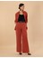 Kadın Kiremit Kupro Kumaş Loose Fit Pantolon 50273100-VR031 1