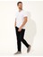 Erkek Beyaz Slim Fit V Yaka Basic Tişört 50251677-VR013 4