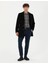 Erkek Siyah Yün Karışımlı Ekstra Slim Fit Kaşe Kaban 50270887-VR046 4