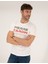 Erkek Beyaz Slim Fit Pierre Cardin Baskılı Bisiklet Yaka Tişört 50269472-VR013 3