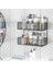 26X13X15CM Beyaz Tarz Banyo Rafı Duvara Monte Tuvalet Lavabo Duvar Depolama Rafı Siyah Beyaz Metal Izgara Raf Banyo Aksesuarları (Yurt Dışından) 2