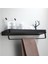 40CM Bar Tarzı Banyo Siyah Raf Havlu Çubuğu Uzay Alüminyum Köşe Rafları Havlu Askısı Kanca Şampuan Tutucu Mutfak Depolama Rafı (Yurt Dışından) 5