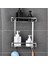 D-Gümüş-2 Tarzı Uzay Alüminyum Banyo Rafı Delme Yok Duş Caddy Rafları Mutfak Depolama Sepeti Yapışkanlı Emme Köşe Rafları Duş (Yurt Dışından) 1