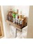E30 Daha Geniş Stil Banyo Rafı Siyah Alüminyum Ahşap Raf Banyo Kozmetik Rafı Mutfak Duvar Rafı Mutfak Baharat Rafı Fincan Rafı (Yapıştırıcı Yok) (Yurt Dışından) 4