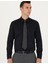 Erkek Siyah Regular Fit Uzun Kollu Basic Gömlek 50277764-VR046 3