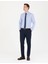 Erkek Koyu Mavi Slim Fit Uzun Kollu Basic Gömlek 50277147-VR032 4