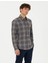 Erkek Kahverengi Regular Fit Uzun Kollu Gömlek 50274652-VR029 3