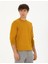 Erkek Safran Slim Fit Bisiklet Yaka Yün Karışımlı Basic Triko Kazak 50270054-VR043 1