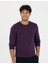 Erkek Mor Slim Fit Bisiklet Yaka Basic Triko Kazak 50270179-Vr038 1