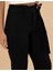 Kadın Siyah Carrot Fit Keten Pantolon 50263920-VR046 5