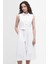 Reil Midi Gömlek Elbise WH11 White 4