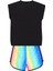 Unicorn Paten Kız Çocuk T-Shirt Şort Takım 4