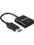 Fully Display Port To HDMI Dişi 10 cm Display Port Girişini Hdmı Girişine Çevirici Dönüştürücü Aparat Kablo 1