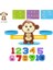 Dinozor - 3 Kart Stili Mini Zeki Maymun Denge Ölçeği Çocuklar Montessori Matematik Oyuncak Dijital Numara Tahta Oyunu Eğitici Öğrenme Oyuncaklar Öğretim Malzemesi (Yurt Dışından) 3